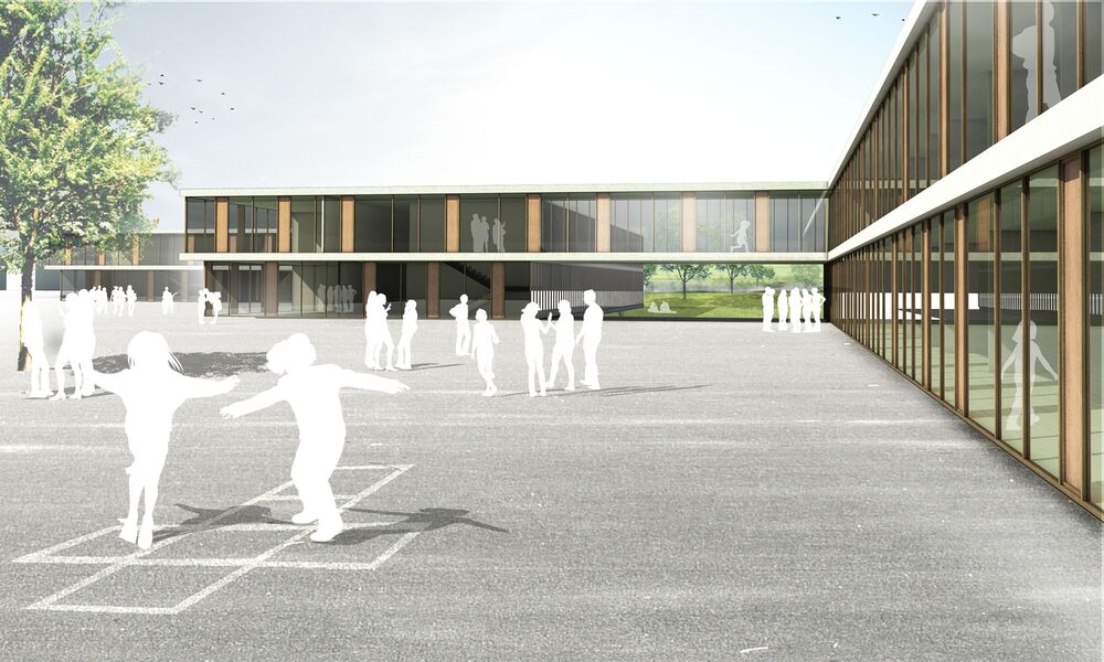 Neubau Mittelschule am Seeweiher Modell