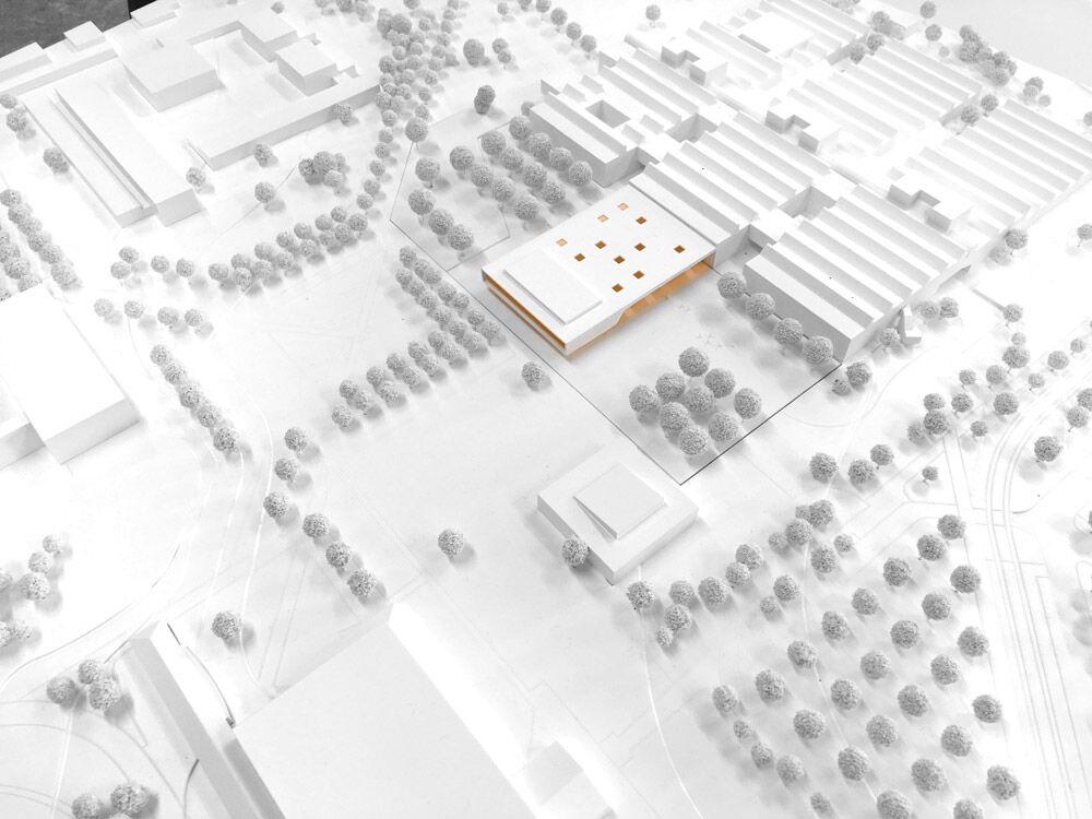 Modell Aula_und_Mensa_Berufsschule_Darmstadt